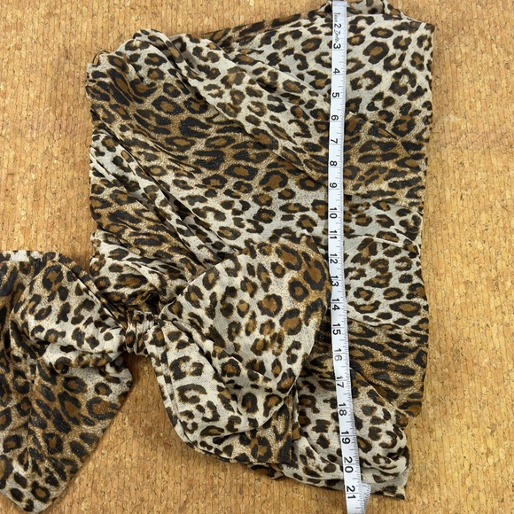 Redemption Leopard Print Strapless Bustier Top Bow Detail Made in Italy - Picture 9 of 12